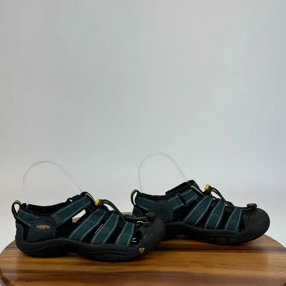 Childrens Big Kids Keen Newport H2 Waterproof Blue Shoes Sandals Size 3‎ Y GUC